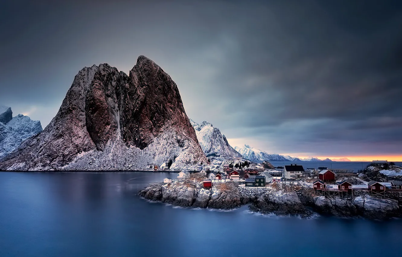 Фото обои остров, Норвегия, Lofoten