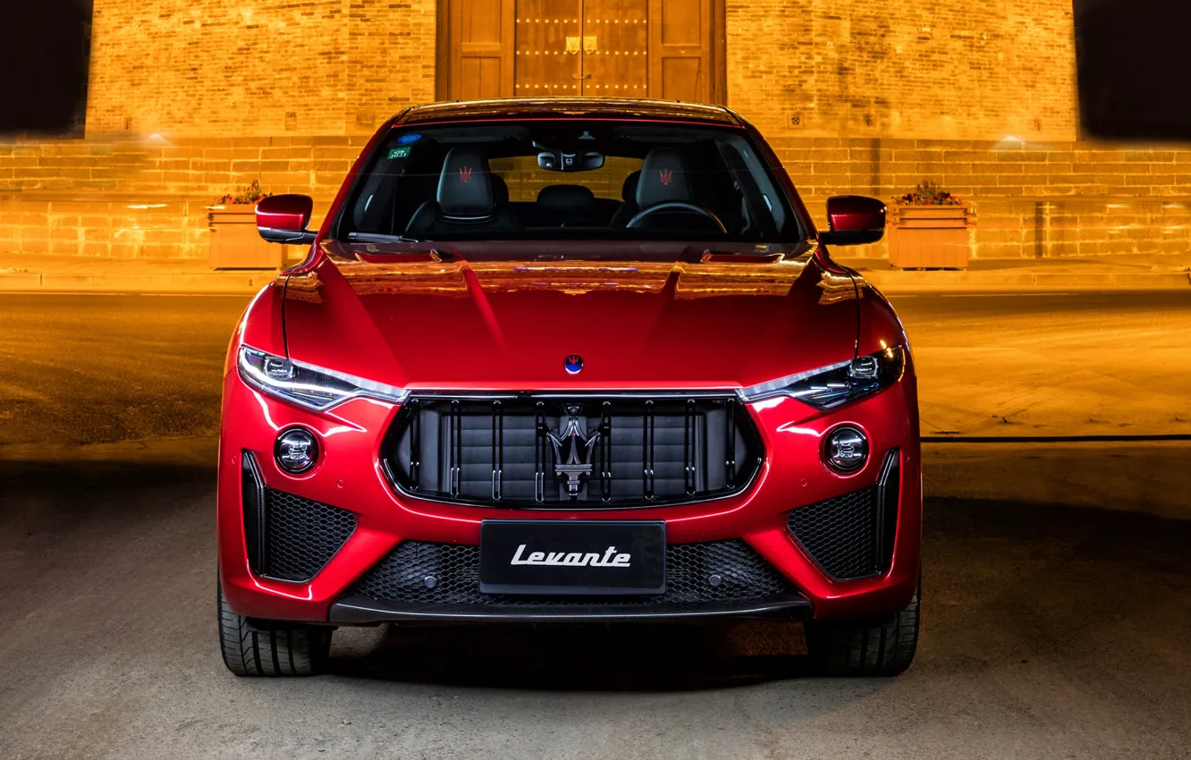 Фото обои Maserati, вид спереди, кроссовер, Launch Edition, Trofeo, Levante, 2019