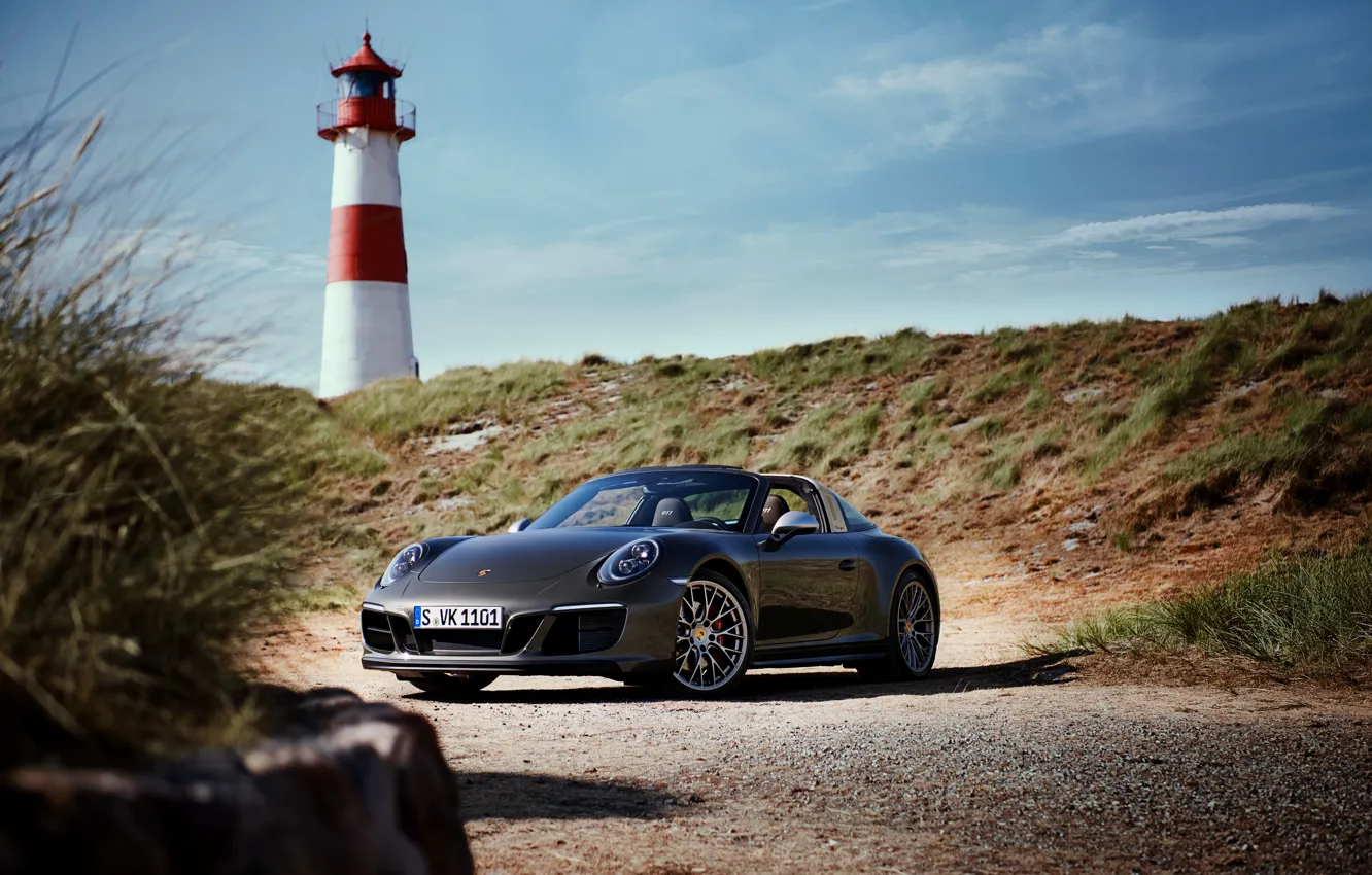 Фото обои маяк, Porsche, 4x4, Biturbo, тарга, спецверсия, 911 Targa 4 GTS, Exclusive Manufaktur Edition