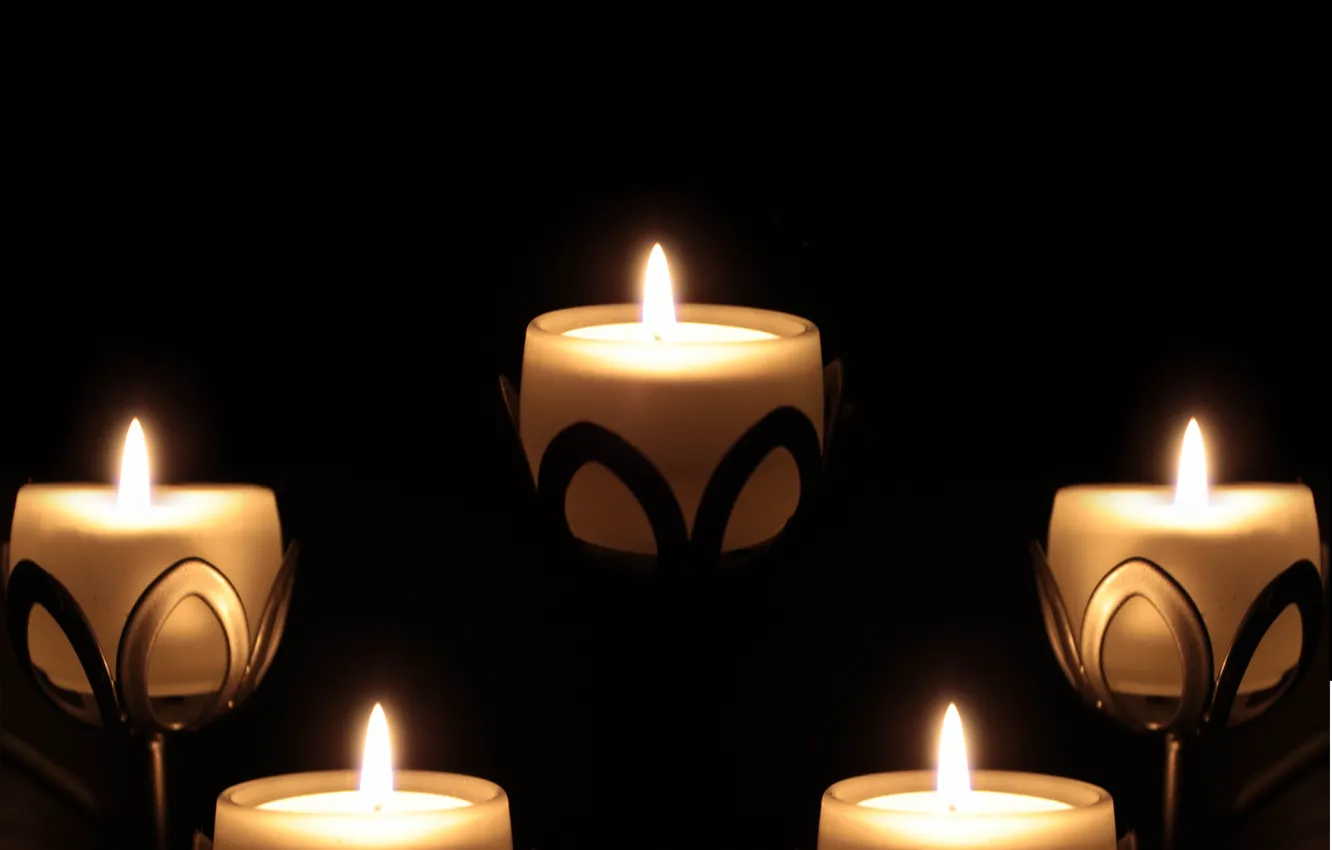 Фото обои light, candles, shadow and light, candles holder