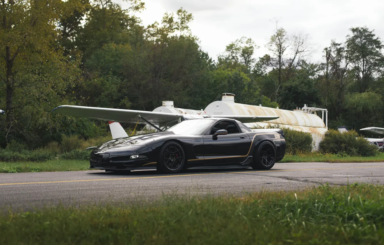 Фото обои Corvette, Black, C5