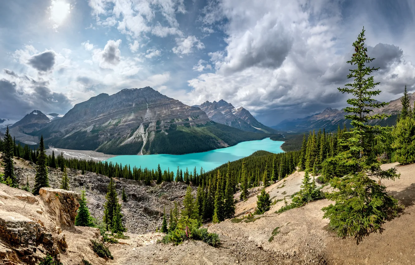 Обои Канада, Banff National Park, Alberta, Peyto Lake картинки на ... Канада Обои