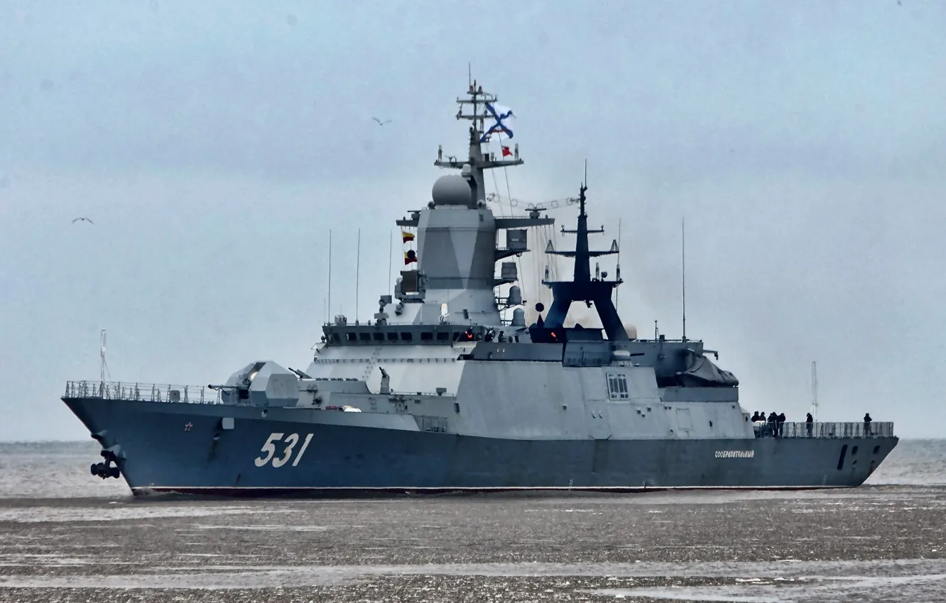 Фото обои corvette, ship, russian, Project, navy, 20380, Soobrazitelny, Project 20380