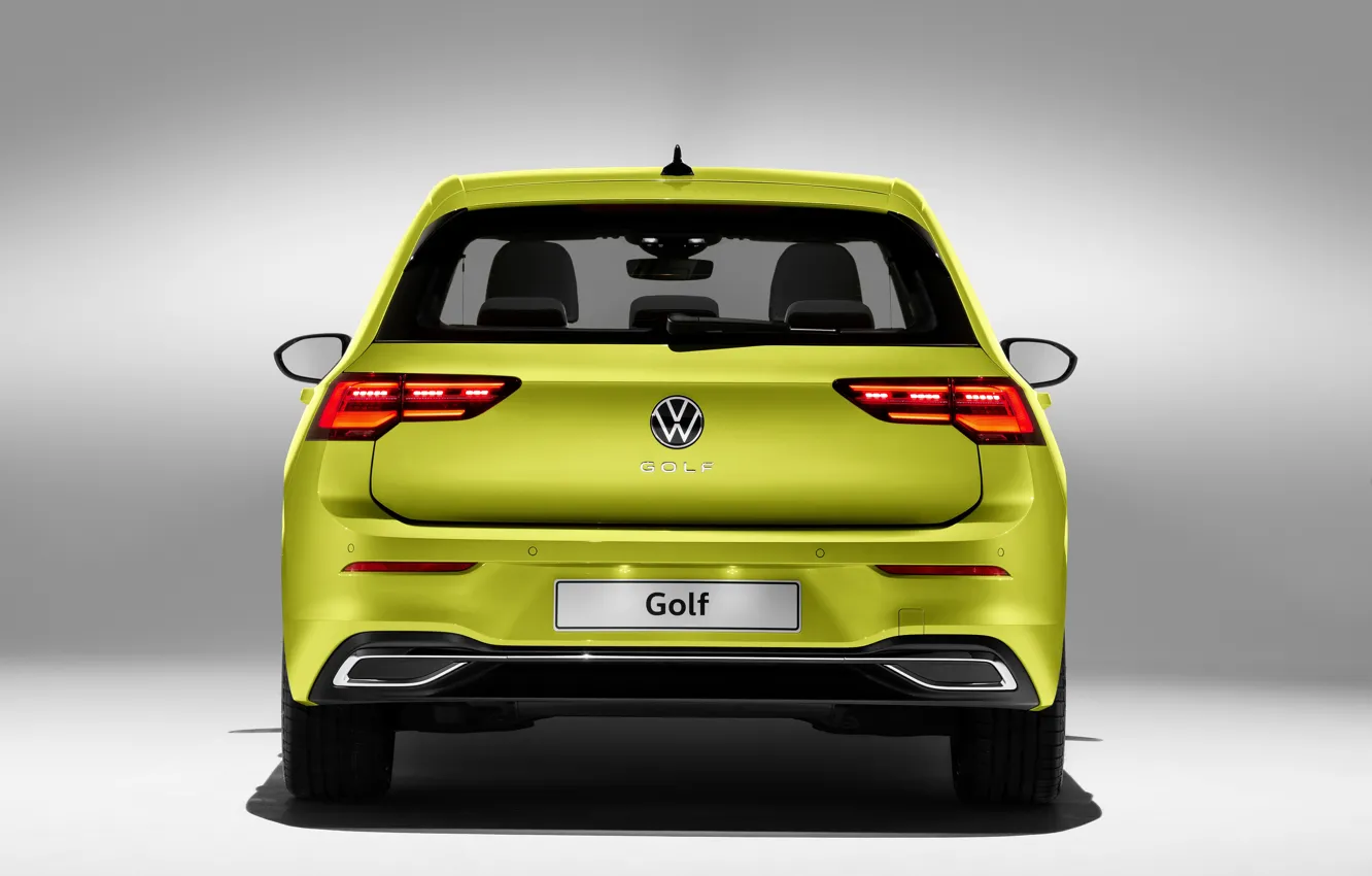 Фото обои Volkswagen, вид сзади, хэтчбек, Golf, hatchback, 2020