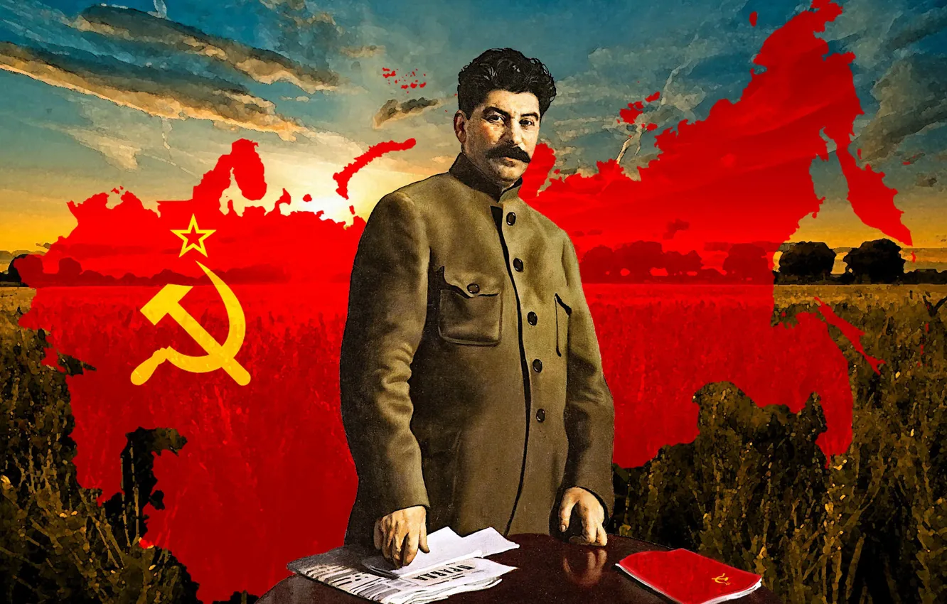 Фото обои СССР, коммунизм, Сталин, Иосиф Виссарионович Сталин, ☆ ☭