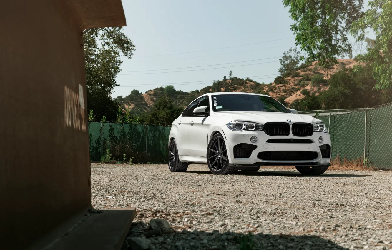 Фото обои BMW, X6M, White, Sight, F86, Adaptive LED