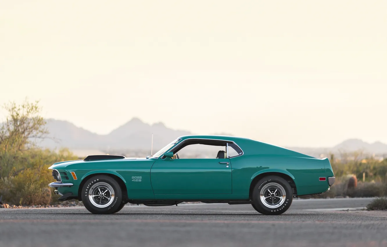 Фото обои Mustang, Ford, 1970, Fastback, Boss, 429