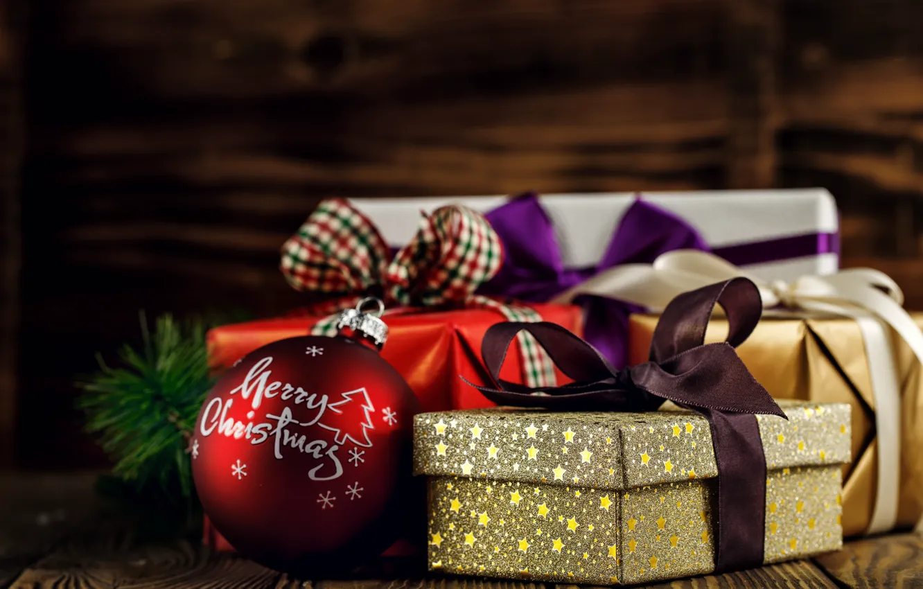 Фото обои украшения, Новый Год, Рождество, подарки, Christmas, wood, New Year, decoration, xmas, gift box, Merry