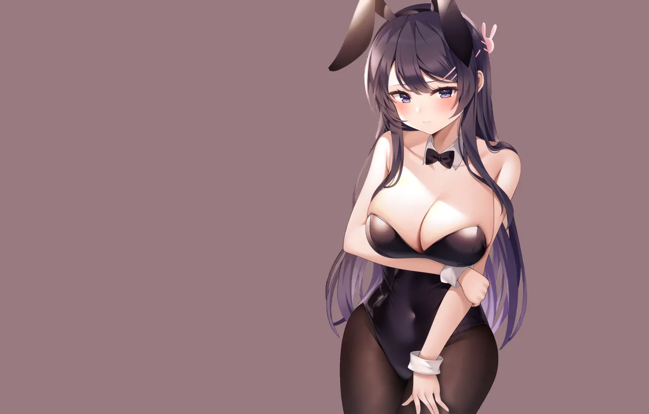 Фото обои girl, sexy, Anime, bunny, shy, tight, bunny senpai. 