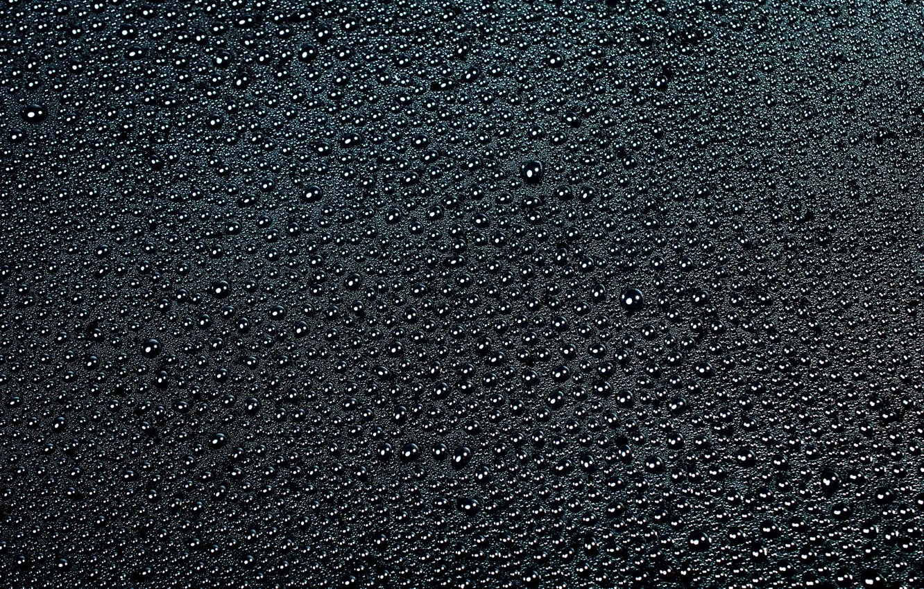 Фото обои вода, капли, поверхность, чёрный
