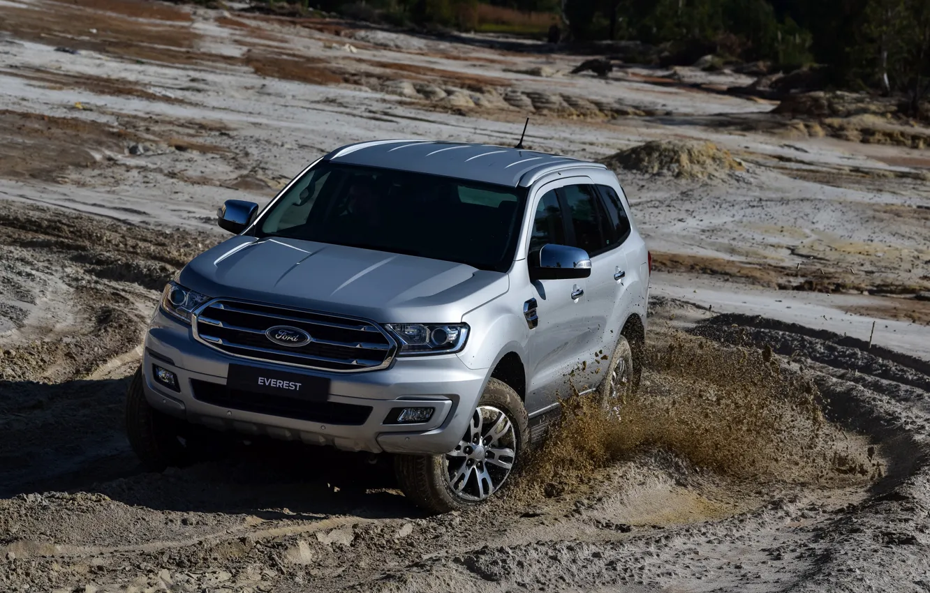 Фото обои земля, Ford, грязь, грунт, Everest, 4WD, XLT, 2019