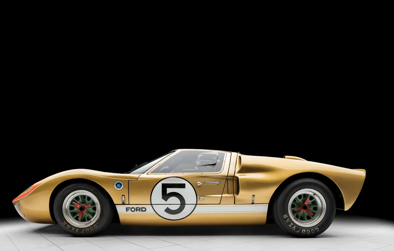 Фото обои Ford, Профиль, 1966, 24 Hours of Le Mans, 24 часа Ле-Мана, GT40, Спорткар, Sports car, …
