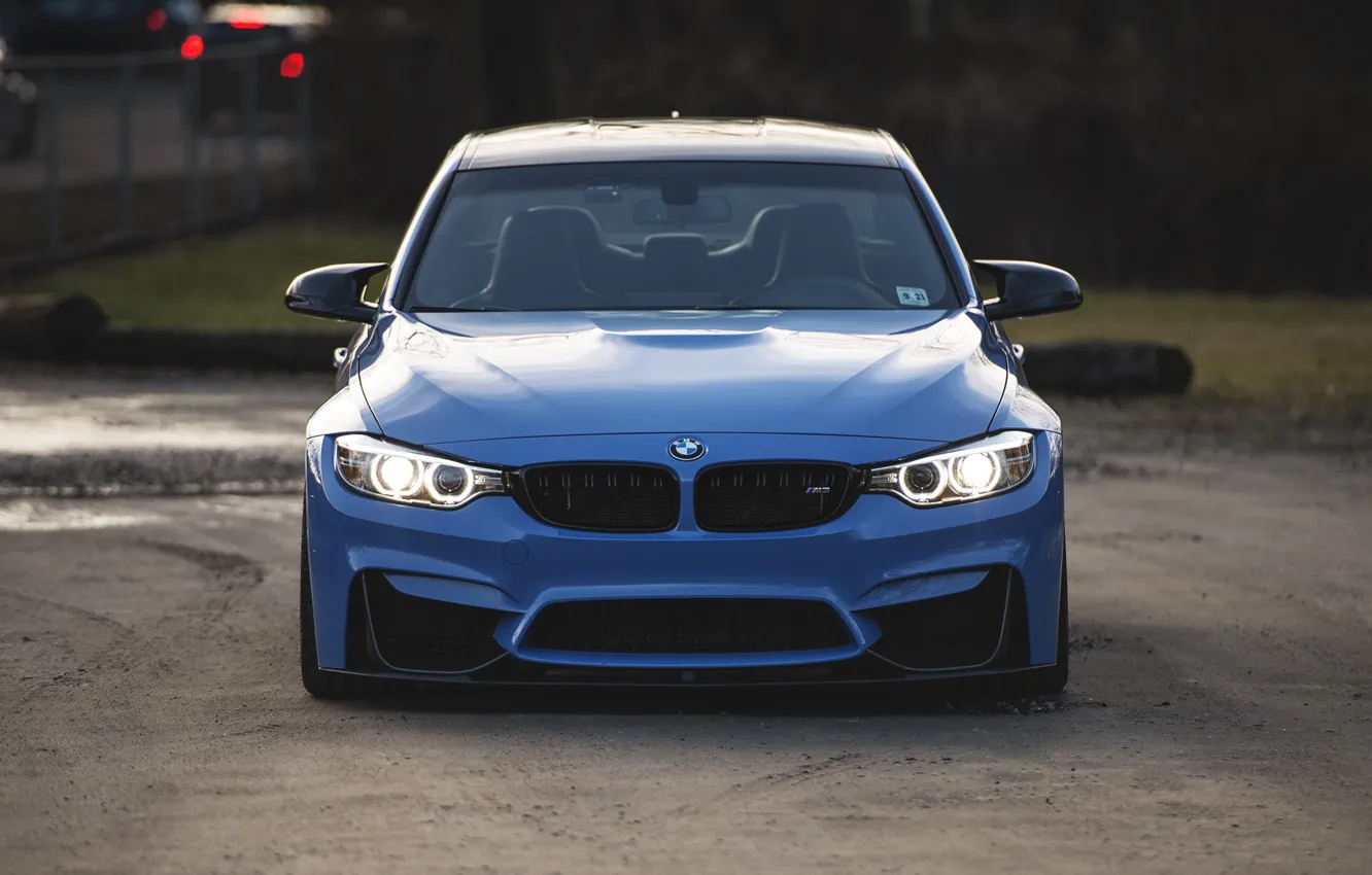 Фото обои BMW, Light, Blue, Front, Face, F80, Sight