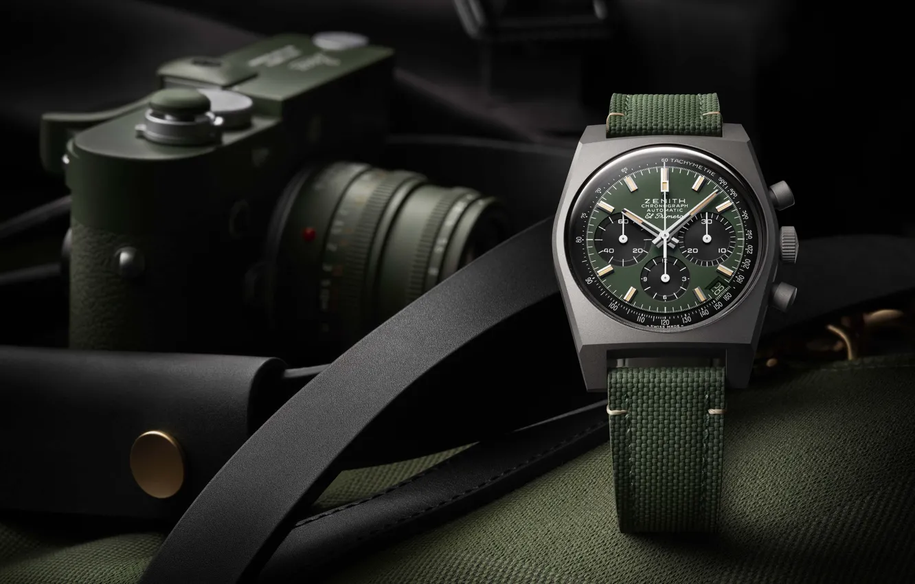Фото обои Зенит, Zenith, Swiss Luxury Watches, швейцарские наручные часы класса люкс, Zenith Chronomaster Revival Safari