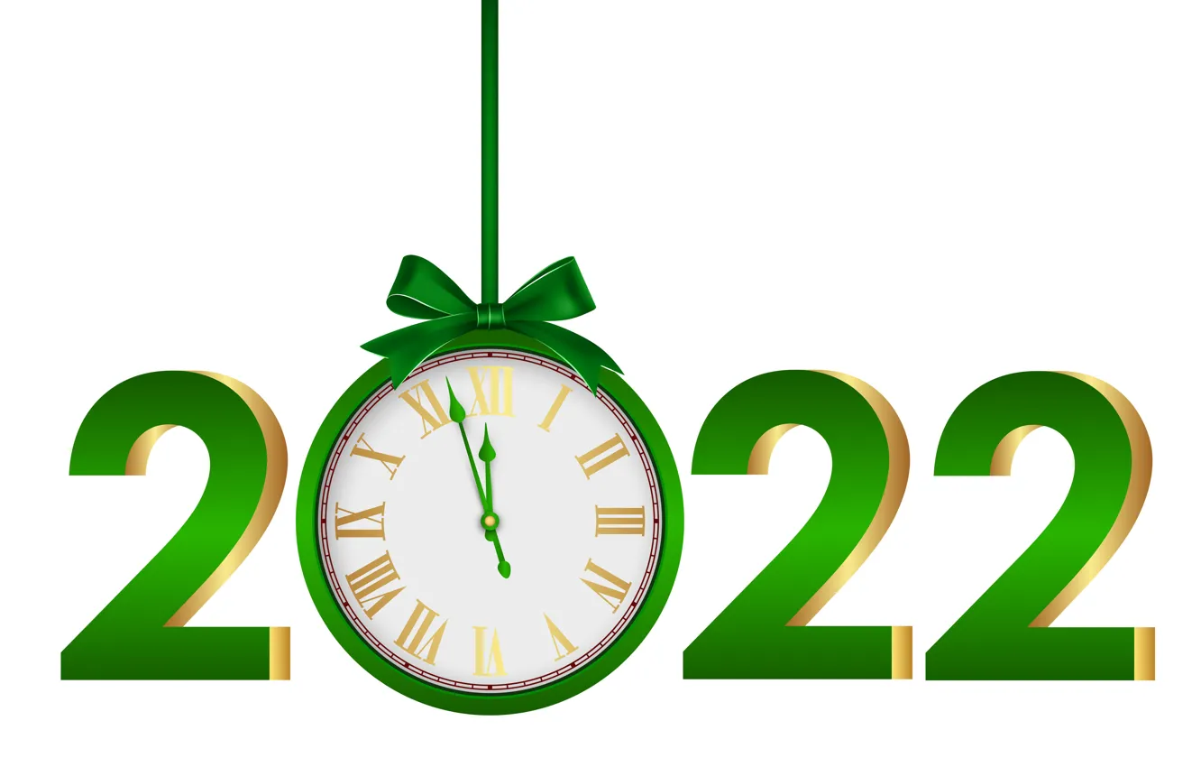Фото обои праздник, часы, Новый Год, белый фон, Happy New Year, с новым годом, Merry Christmas, 2022, …