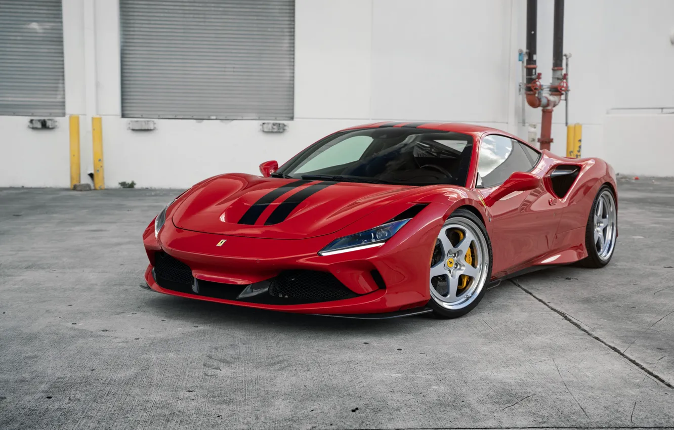 Фото обои Ferrari, Red, F8 Tributo