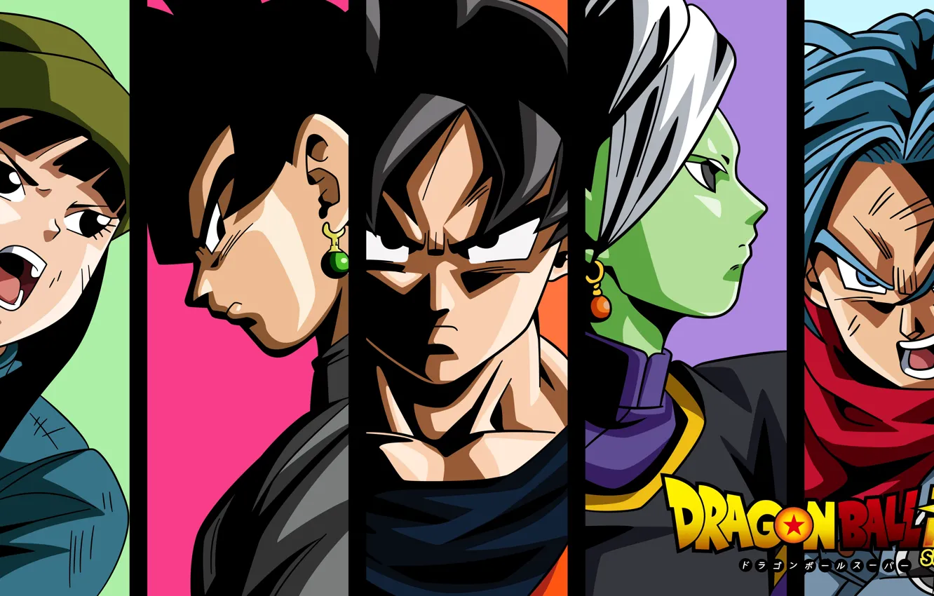 Фото обои Anime, Mai, Goku, Saga, Dragon Ball Super, Zamasu, Black Goku, Future Trunks, Драконий жемчуг Супер