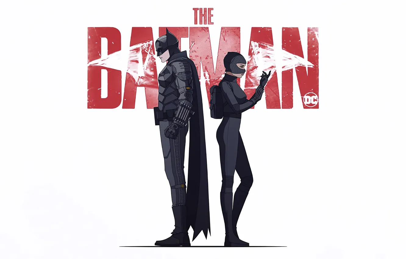 Фото обои бэтмен, movie, catwoman, женщина кошка, batmam, DC, batman art, THE BATMAN