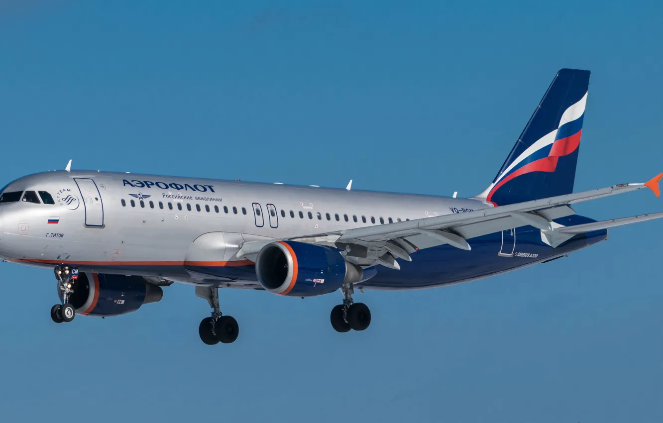 Фото обои Airbus, Aeroflot, A320