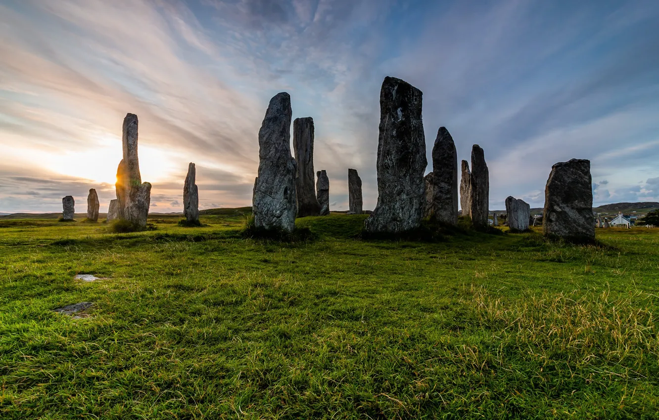 Фото обои Шотландия, Scotland, Callanish standing stones