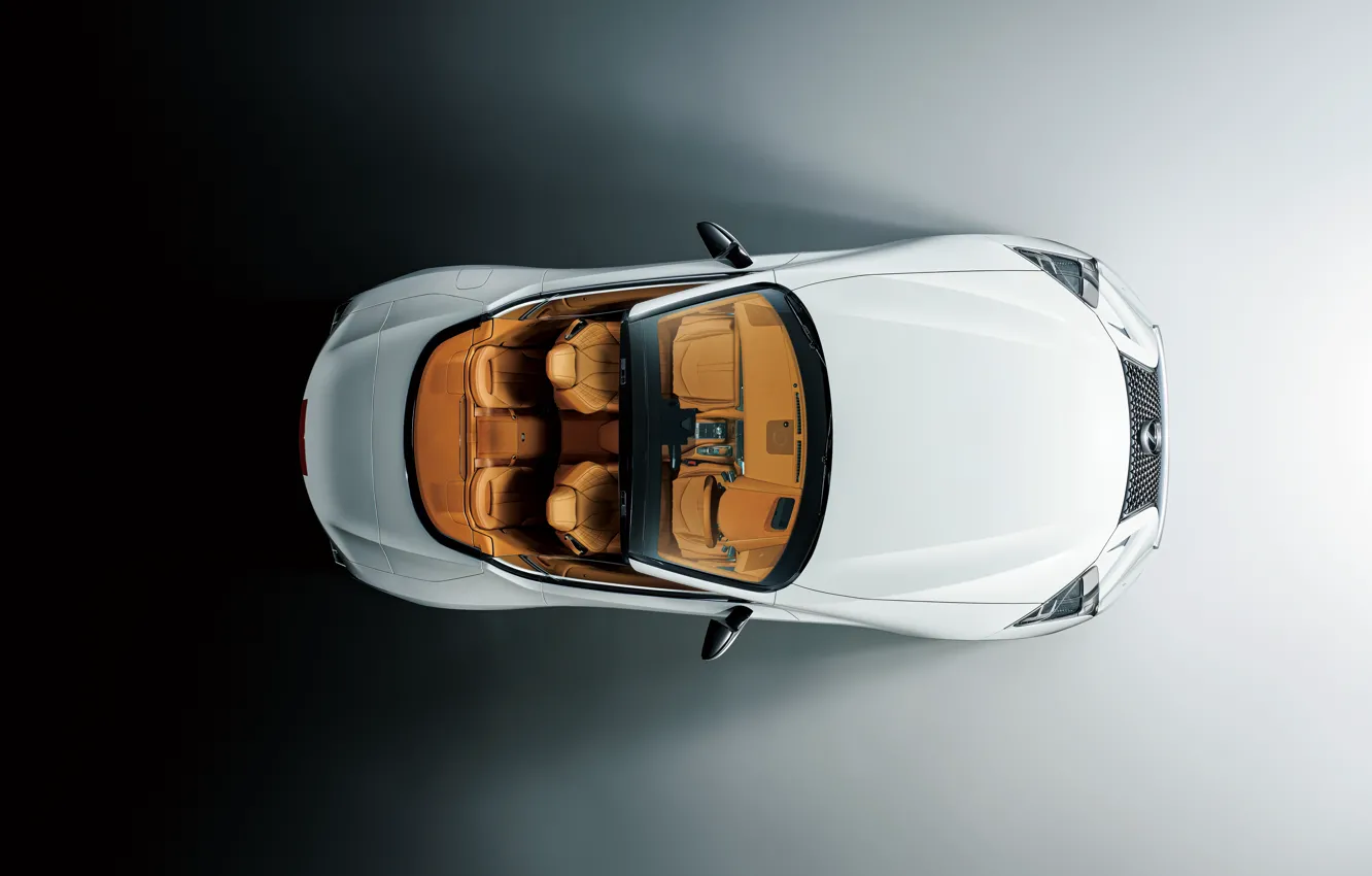 Фото обои Lexus, кабриолет, вид сверху, 2021, LC 500 Convertible