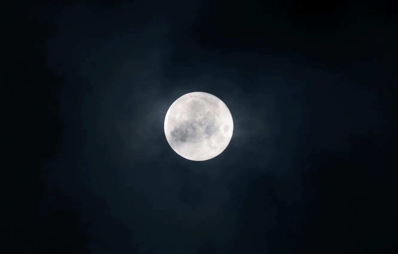 Фото обои moon, night sky, cloudy sky, full moon