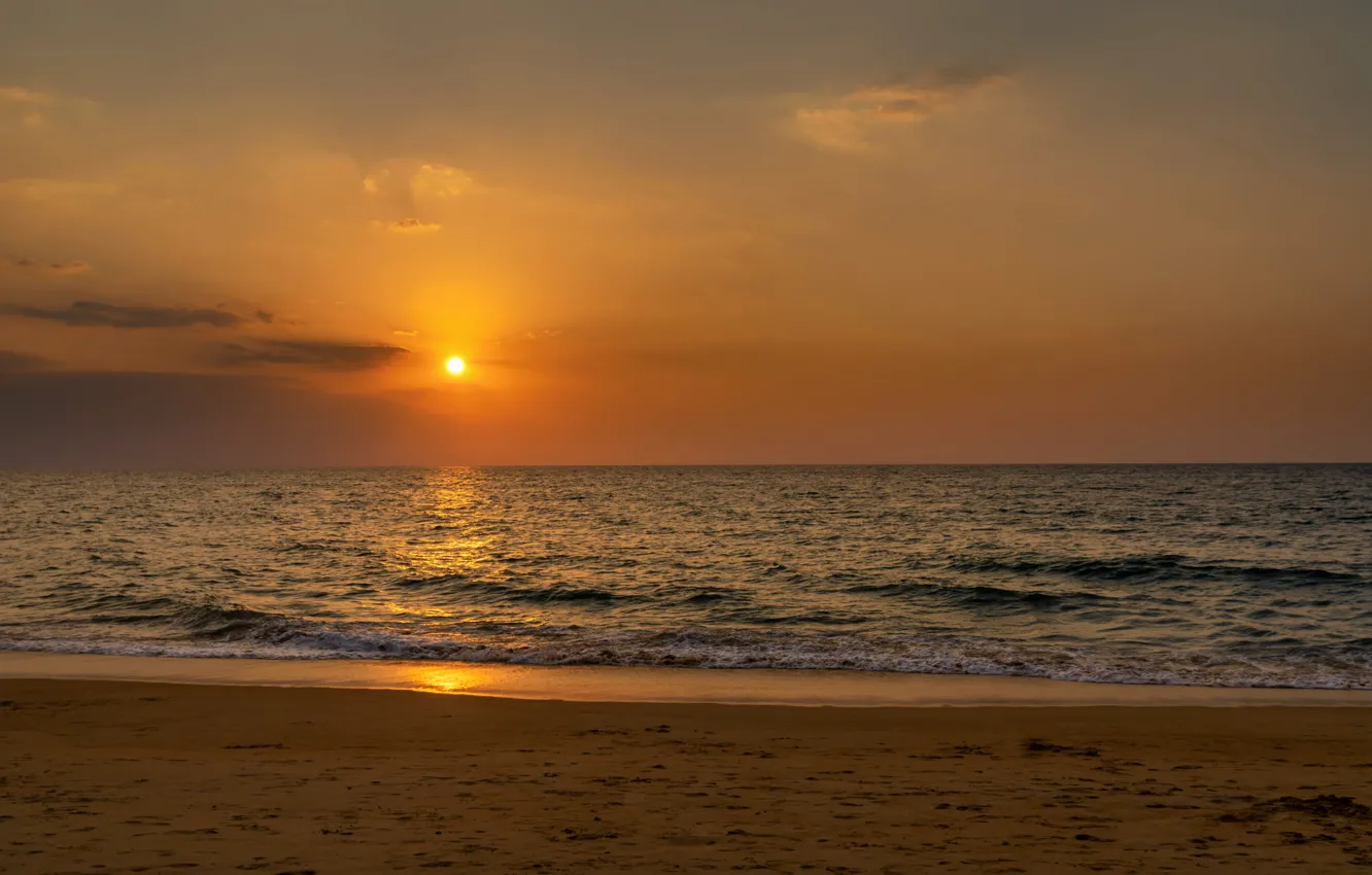 Фото обои песок, море, волны, пляж, лето, закат, summer, beach, sea, sunset, seascape, beautiful, sand, wave