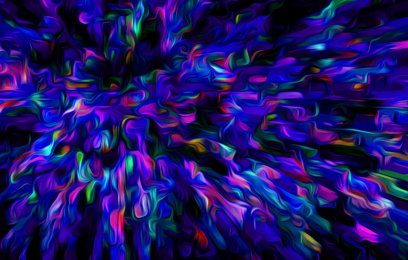 Фото обои фракталы, fractals, игра цвета, размытые краски, color play, blurred colors
