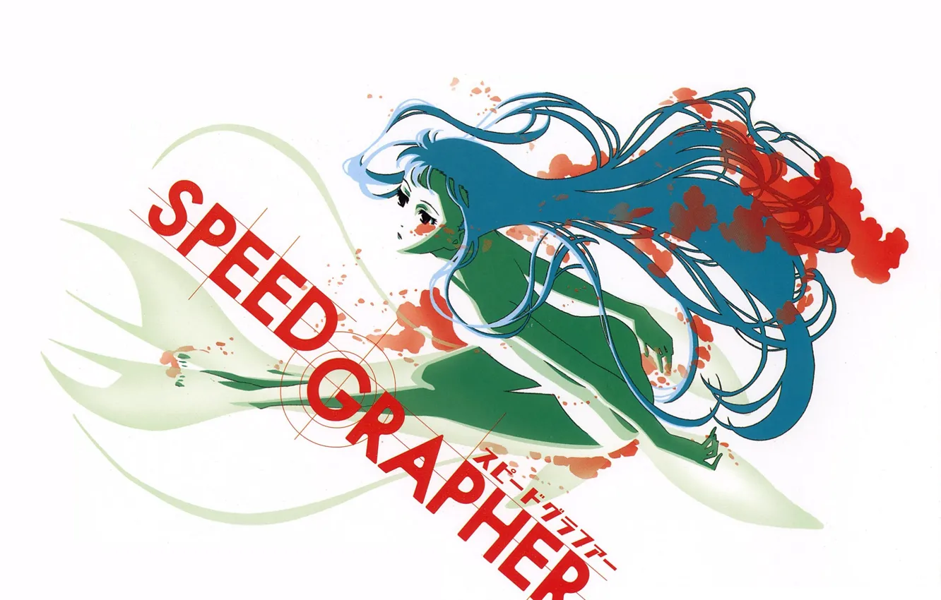 Фото обои химера, mermaid, брызги крови, by Yuusuke Kozaki, Speed Grapher, Скоростной графер, Kagura Tennouzu