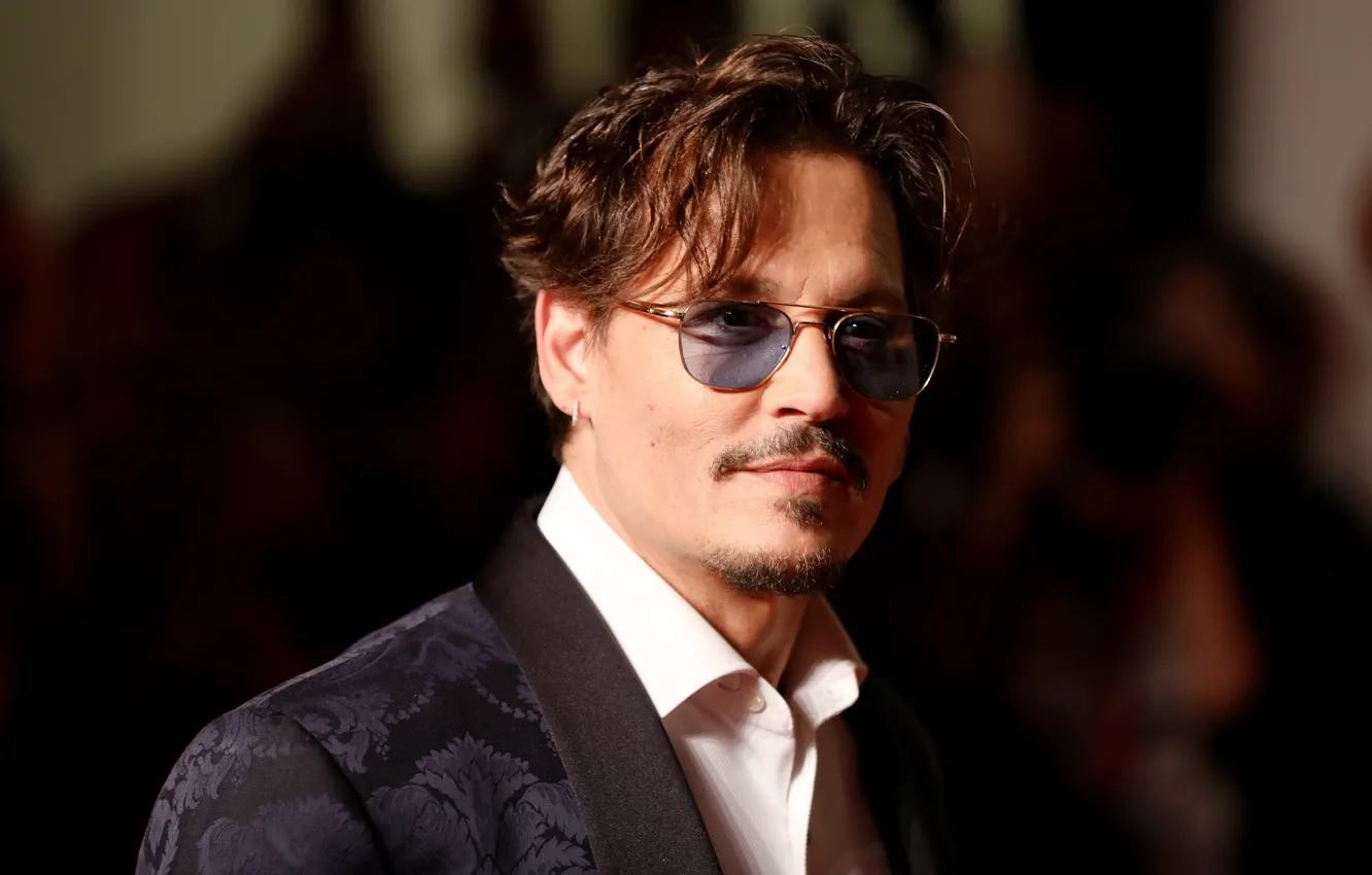 Фото обои взгляд, Johnny Depp, очки, Джонни Депп, актёр, музыкант, кинорежи...