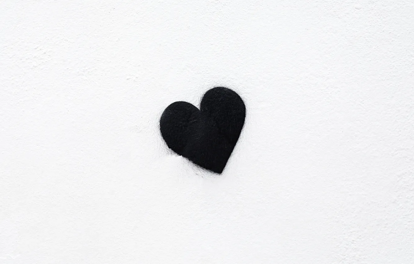 Фото обои фон, чёрный, сердце, минимализм, black, minimalism, heart, background