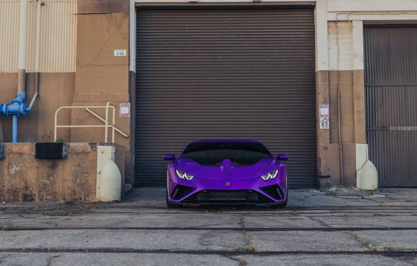 Фото обои Lamborghini, Purple, Face, VAG, Huracan, Sight