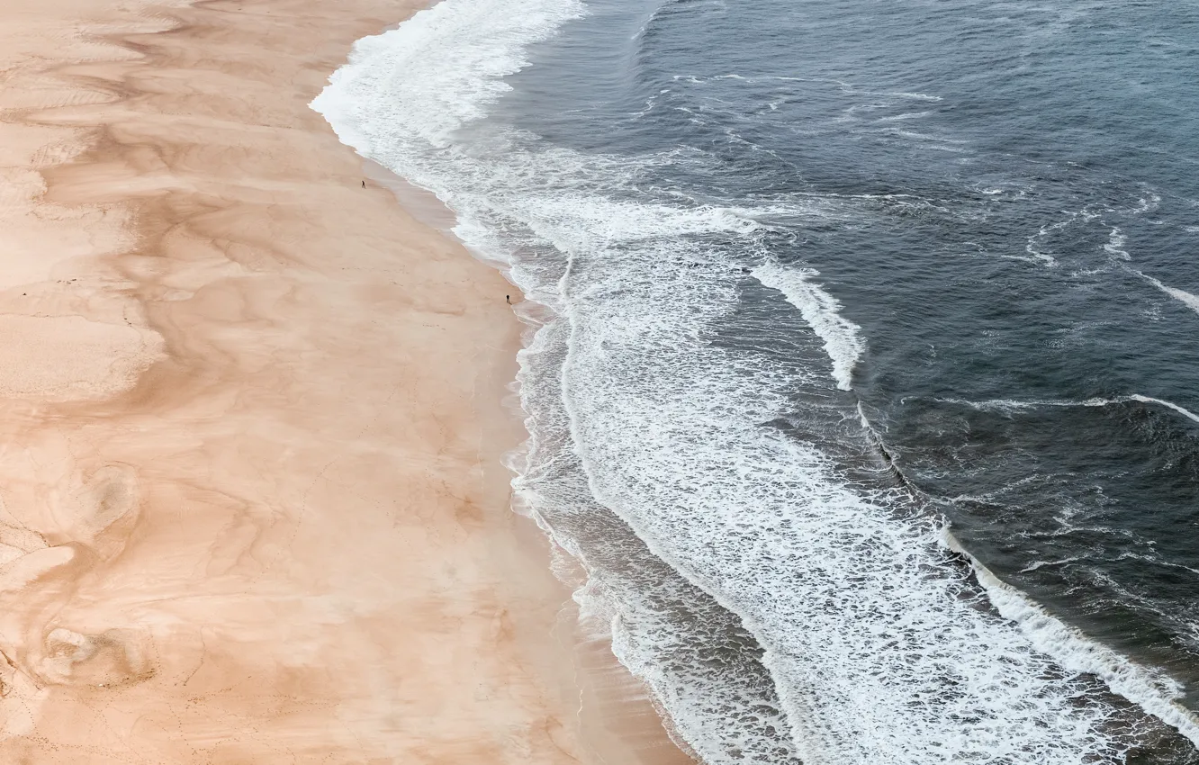 Фото обои песок, море, берег моря