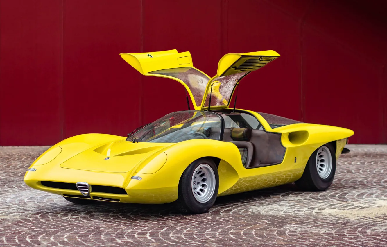 Фото обои concept, концепт, 1969, Альфа Ромео, Pininfarina, sports car, спортивный автомобиль, Alfa Romeo 33/2 Coupe Speciale, …