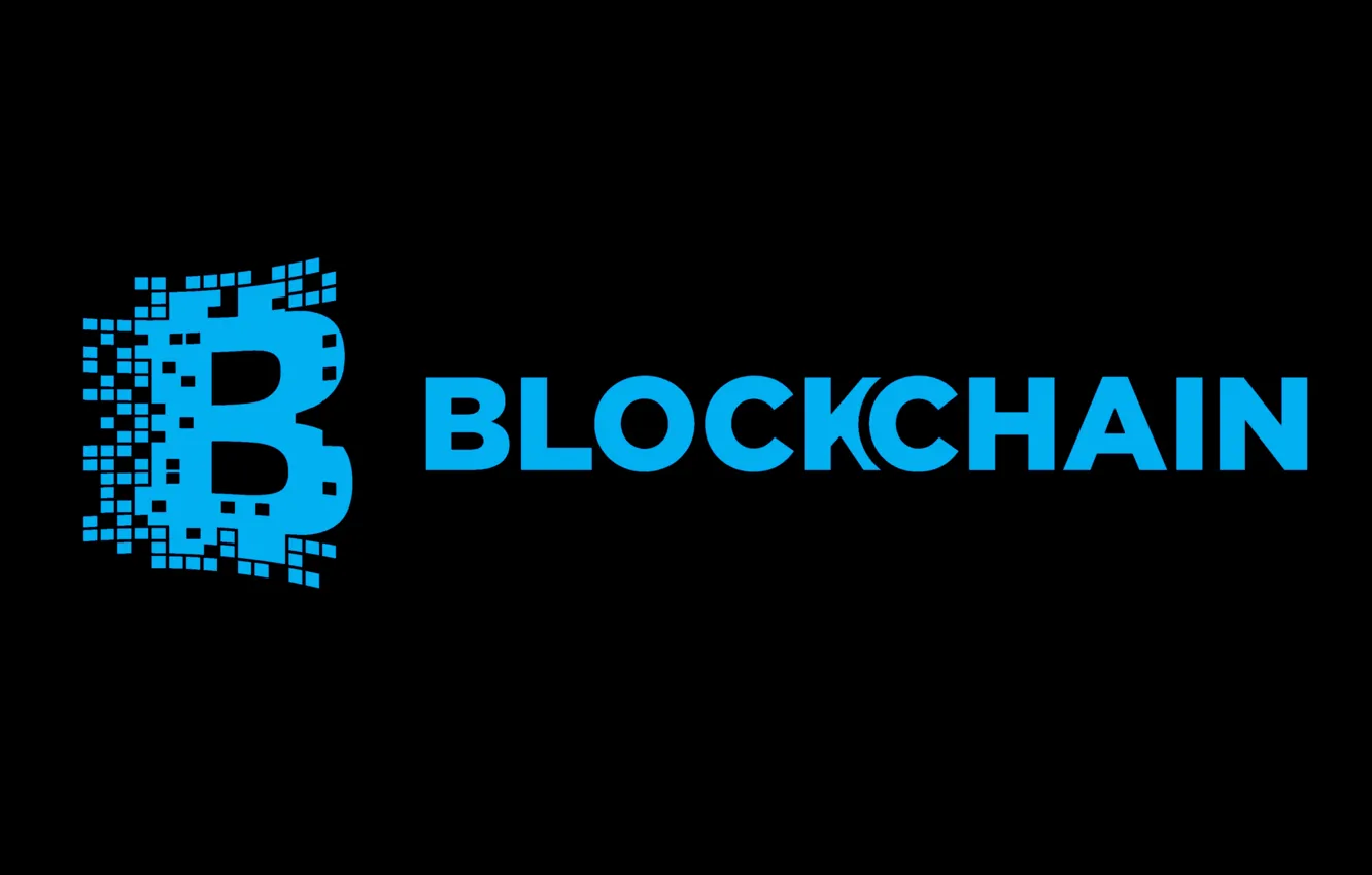Фото обои чёрный, голубой, black, blue, fon, blockchain, блокчейн