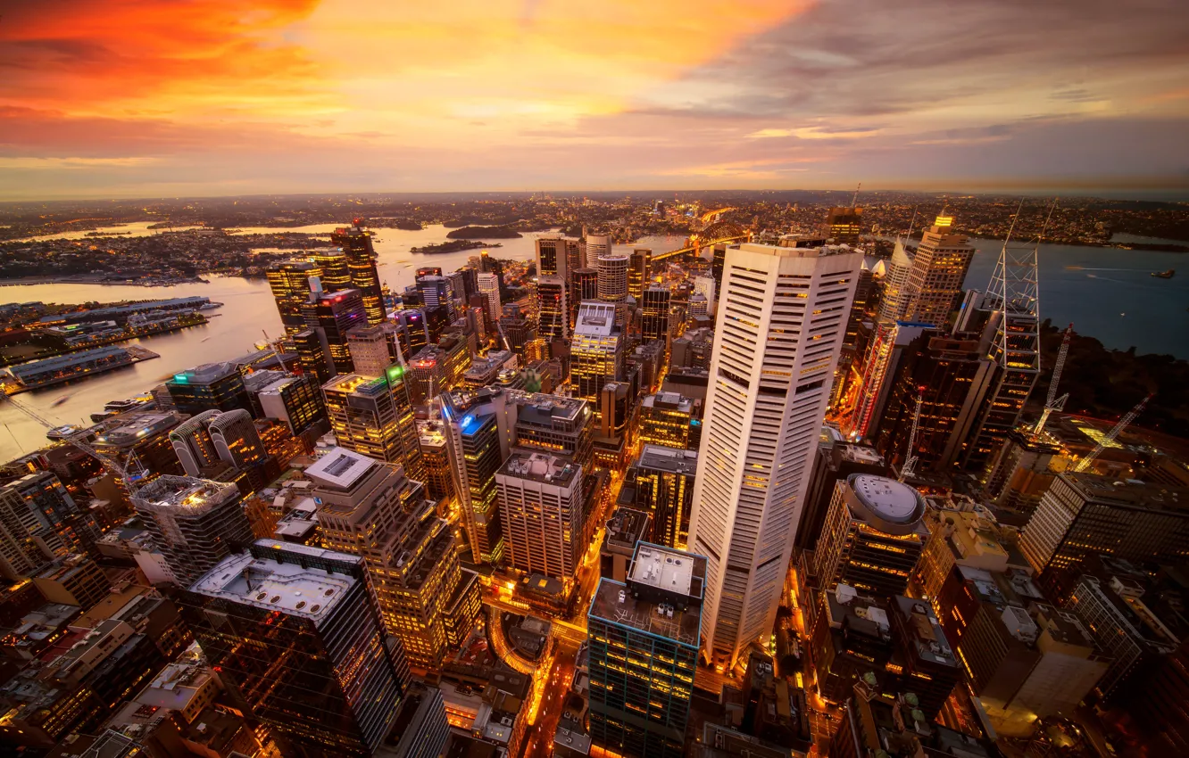 Фото обои здания, дома, панорама, небоскрёбы, Australia, Sydney, Сидней Австралия