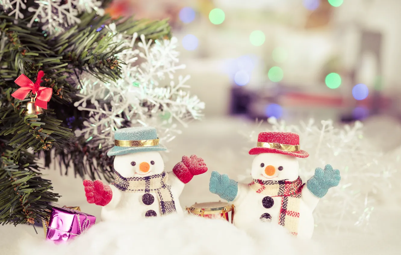 Фото обои зима, снег, снежинки, Новый Год, Рождество, снеговик, happy, Christmas, winter, snow, Merry Christmas, Xmas, snowman, …