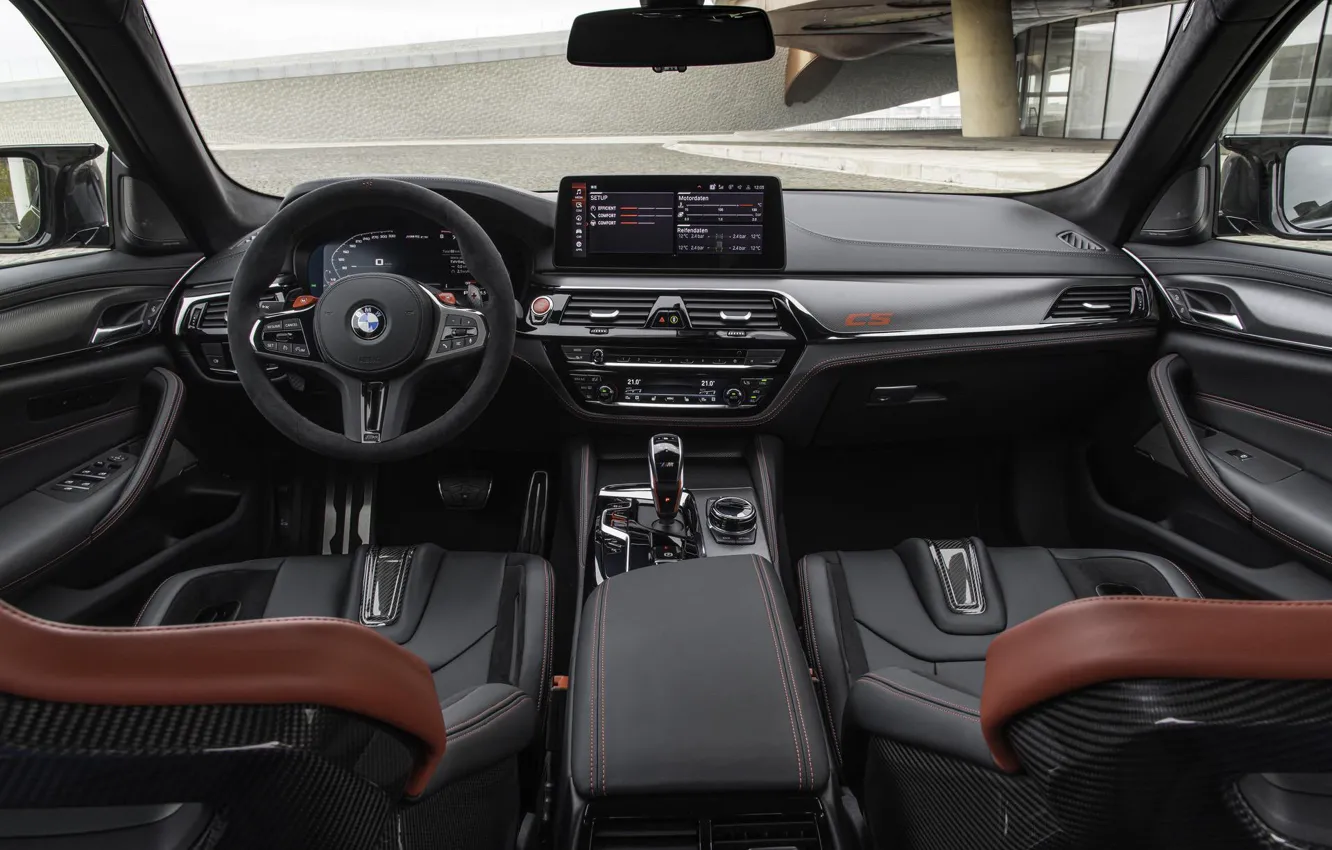 Фото обои дизайн, интерьер, руль, БМВ, дисплей, design, interior, steering wheel, display, car interior, BMW M5 CS, …