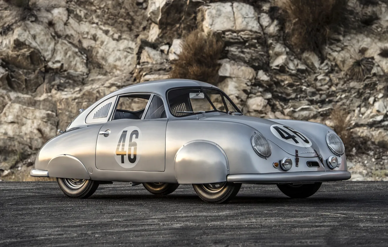 Фото обои Porsche, Coupe, Race car, 1951, 356SL, Old vehicle