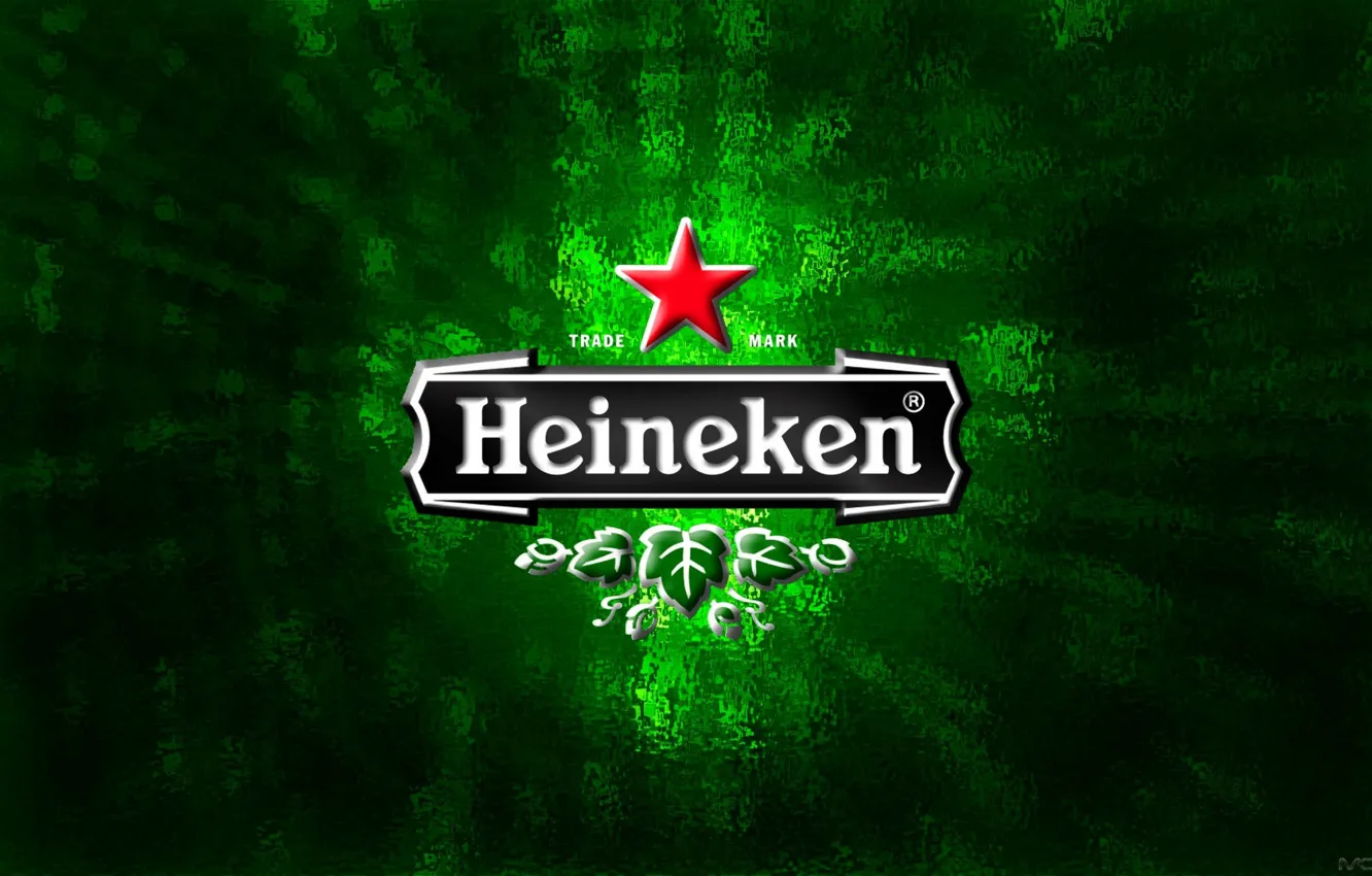 Фото обои фон, green, звезда, пиво, лого, зелёный, logo, star, heineken, fon, beer, хайникен