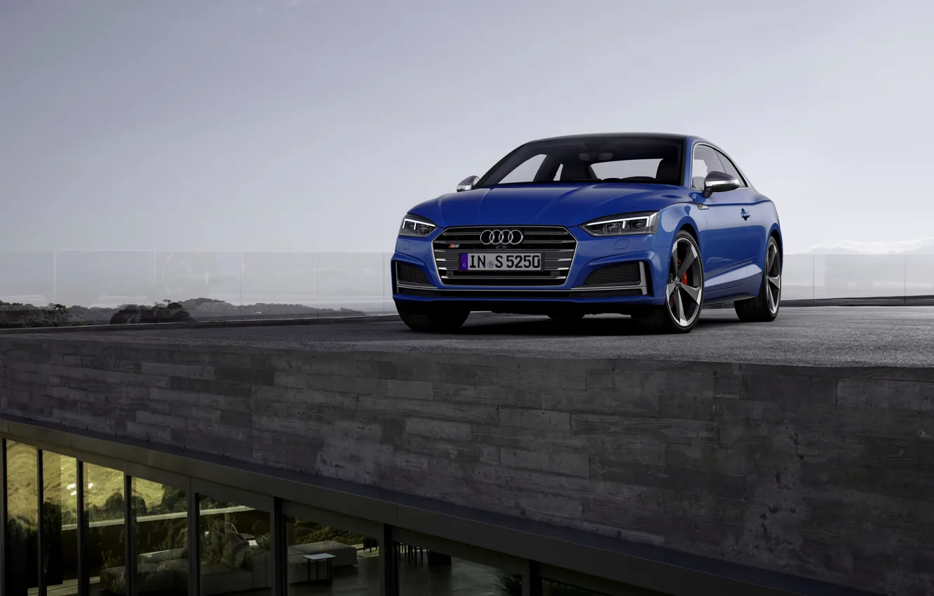 Фото обои крыша, синий, Audi, купе, Audi A5, Coupe, Audi S5, 2019