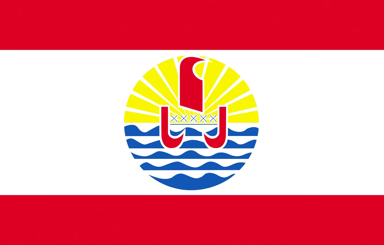Фото обои red, fon, flag, французская полинезия, french polynesia